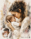 A Mother’s Love – Personalised Mum & Baby Portrait