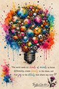 Kindness Makes a Difference – Colourful Inspirational Art Print