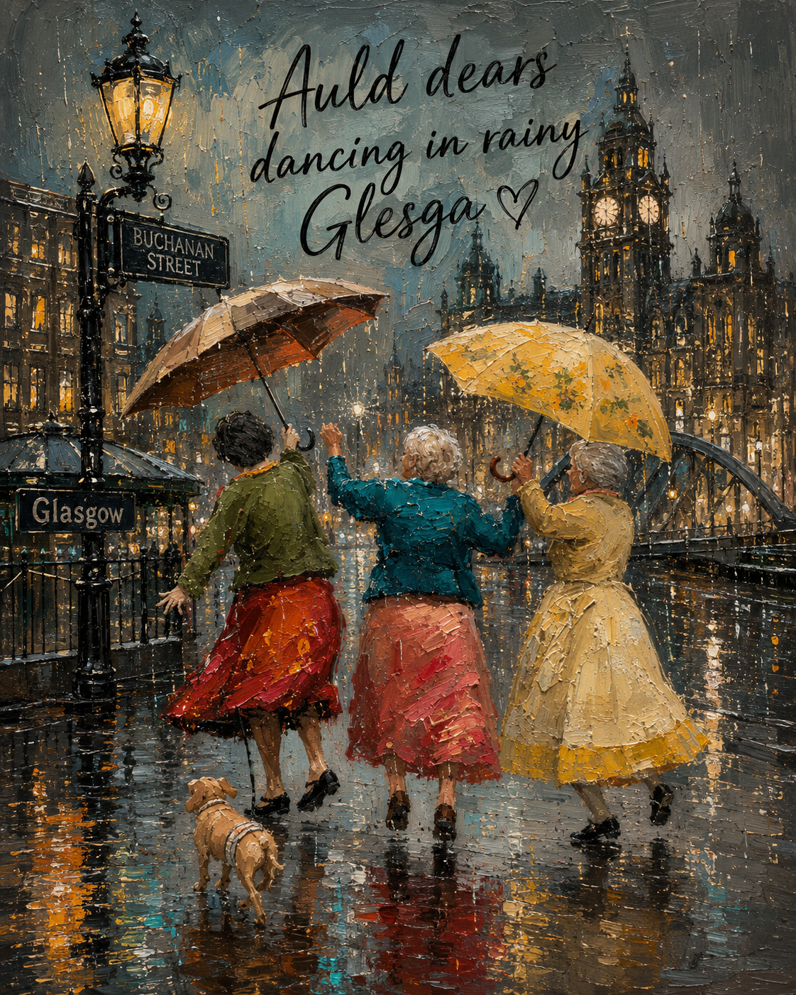 Auld Dears Dancing in Rainy Glesga