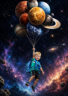 Reach for the Stars – Personalised Child Portrait