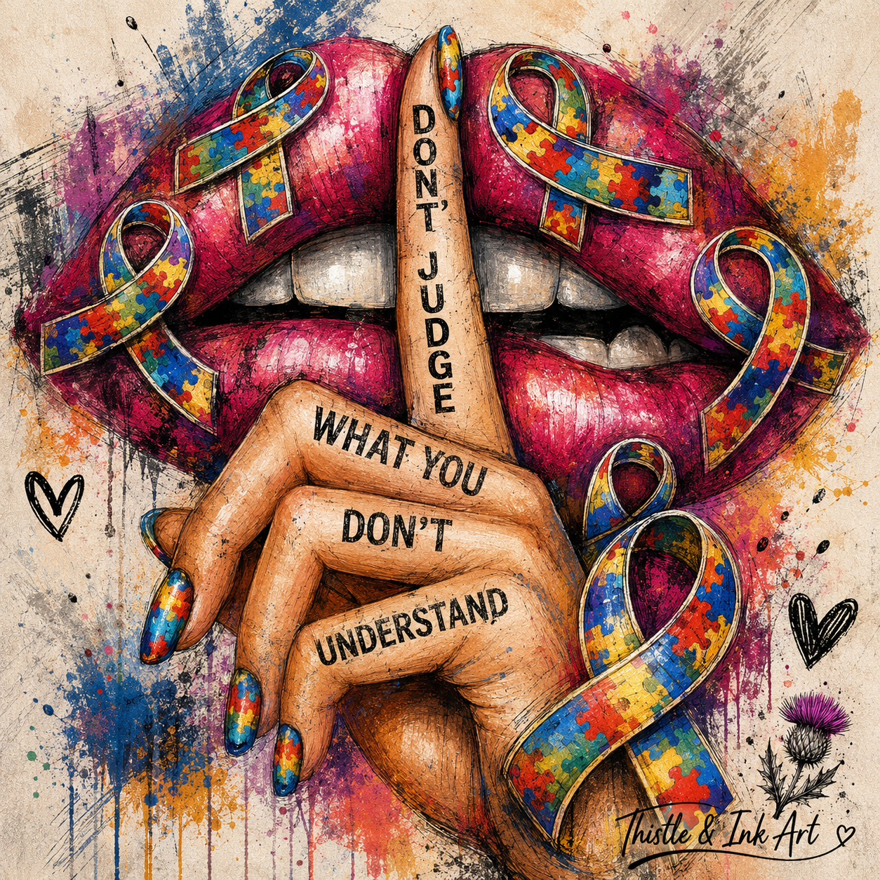 Don’t Judge What You Don’t Understand – Neurodiversity Art Print