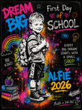 Dream Big – Personalised First Day of School Print