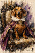 Lord Sausage – Regal Dachshund Art Print