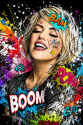 Make some noise - Personalised Bold Colour Pop Art Portrait