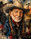 On the Road Again – Willie Nelson Art Print