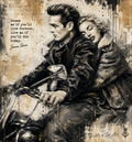 Rebel Romance – James Dean & Marilyn Monroe Art Print