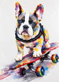 Skater Pup – Colourful Dog Art Print