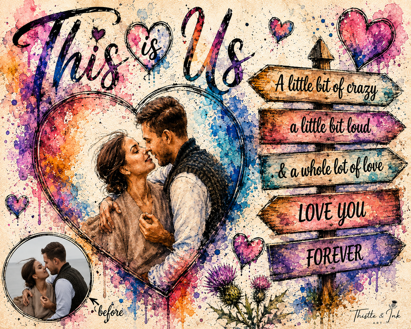 This Is Us – Personalised Couple Portrait