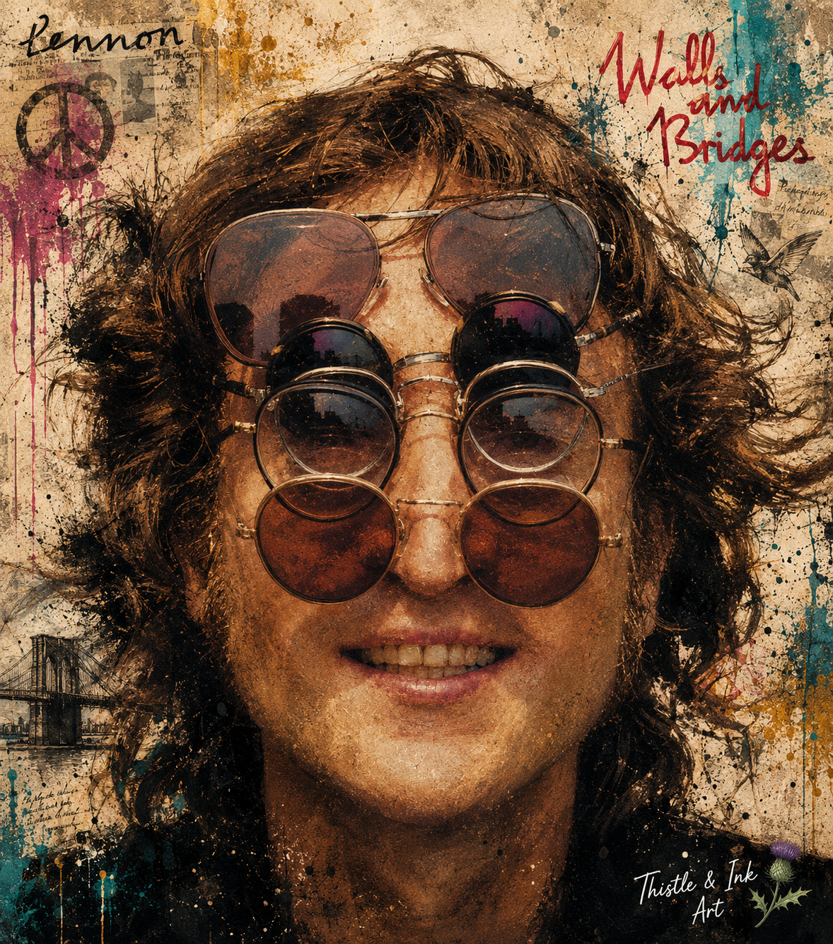 Through Lennon’s Eyes – John Lennon Art Print