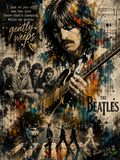 While My Guitar Gently Weeps – George Harrison Art Print
