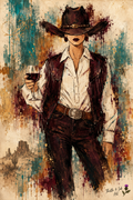 Wild at Heart – Cowgirl Art Print