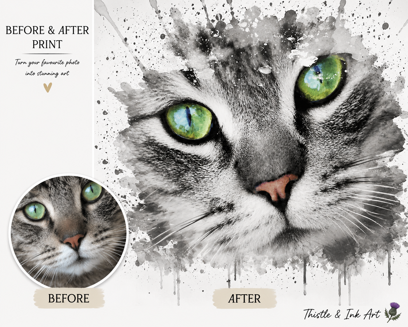 Those Eyes – Personalised Watercolour Pet Portrait