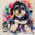 Colour Splash Pet Portrait – Personalised Digital Artwork