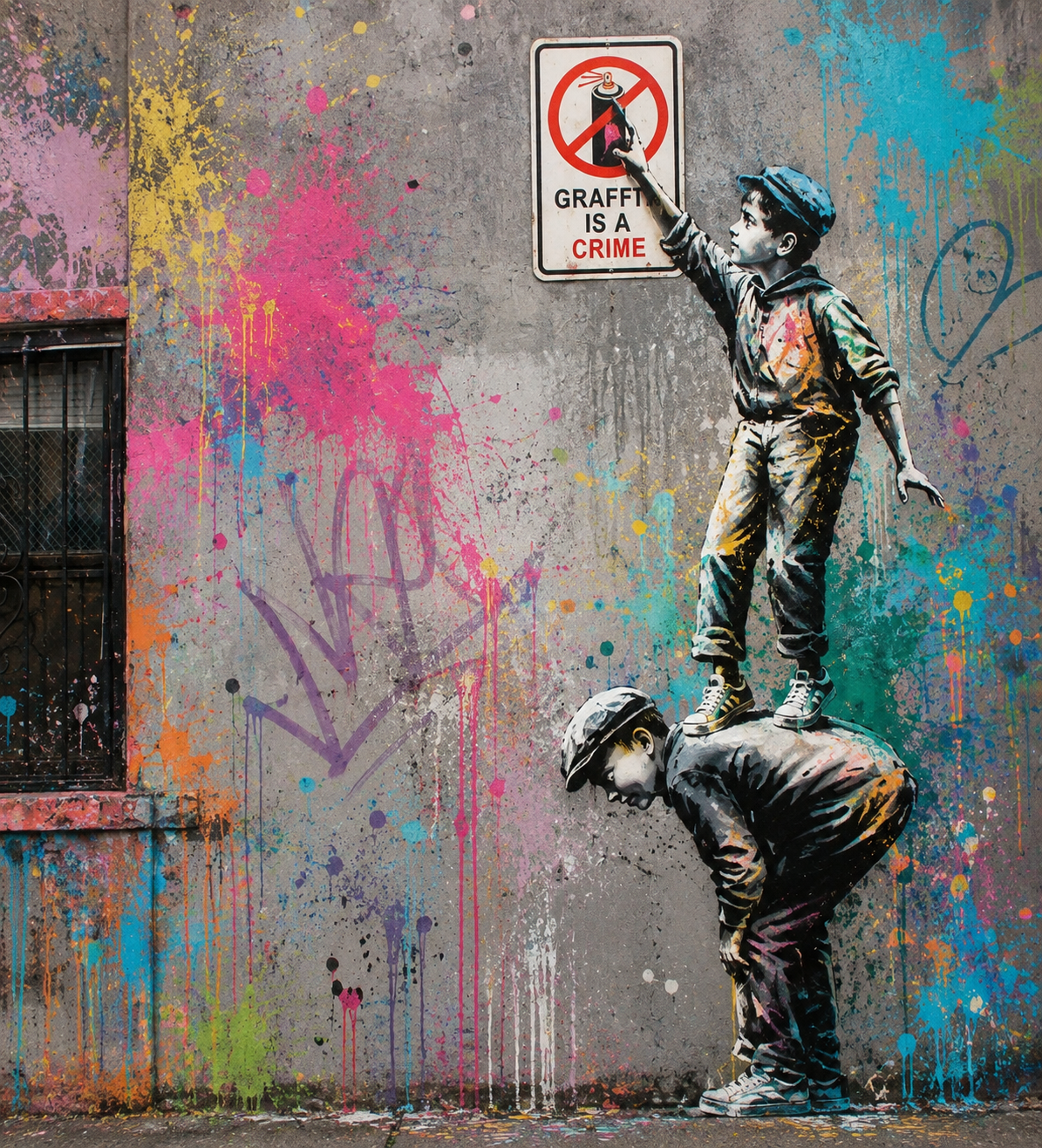 Little Rule Breakers – Urban Kids Art Print