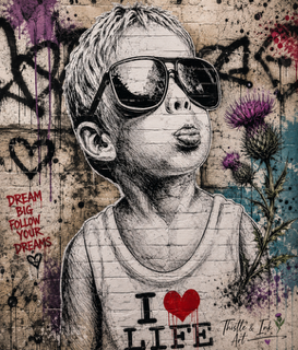 Little Rebel – Cool Kid Graffiti Art Print